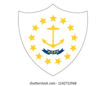 Rhode Island Shield Flag