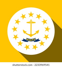 Rhode Island state flag. Vector illustration.