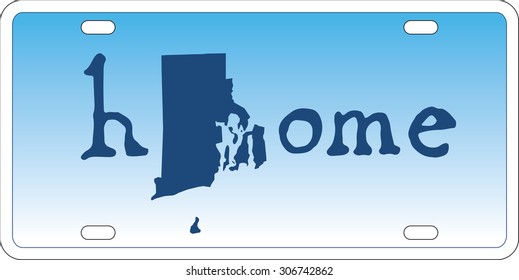 Rhode Island state license plate vector