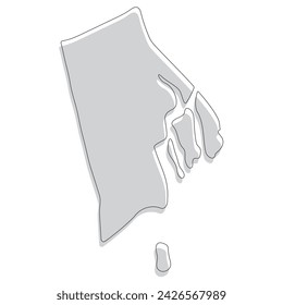 In: Rhode Island State Map. Karte des US-Bundesstaates Rhode Island.