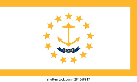 Rhode Island state national flag. Vector EPS8