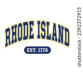 Rhode Island typography design vector, usa state shirt design vector. Jersey design vector, T-shirt design for usa 