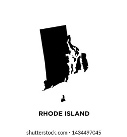 rhode island - usa map vector design template