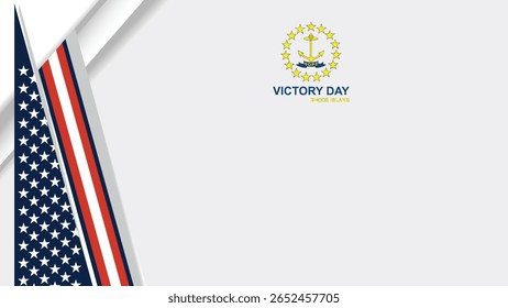 Diseño de fondo de Vector de Rhode Island Victory Day con espacio en blanco