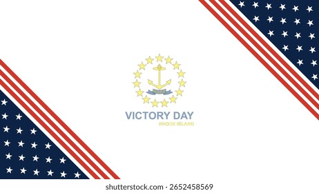 Diseño de fondo de Vector de Rhode Island Victory Day con espacio en blanco