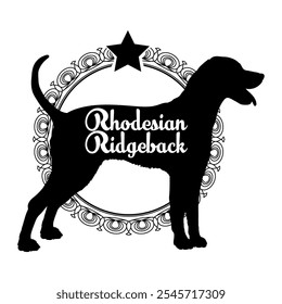 Rhodesian Ridgeback dog silhouette, dog, dog breeds,  vector, silhouette, logo design, animal, illustration, icon, sign, black, pet