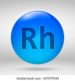 Rhodium Element Periodic Table Vector 3d Stock Vector (Royalty Free ...