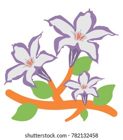 Rhododendron Vector Icon
