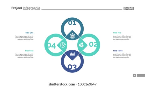 Rhomb chart . Process diagram, cycle graph, layout. Creative concept for infographics, presentation, project, report. Can be used for topics like business, marketing, finance.