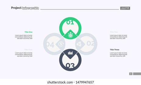 Rhomb chart . Process diagram, cycle graph, layout. Creative concept for infographics, presentation, project, report. Can be used for topics like business, marketing, finance.