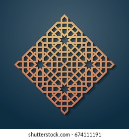 Rhomb Decorated With Seamless Pattern Abstract Patchwork With Geometric Ornament Vector Illustration