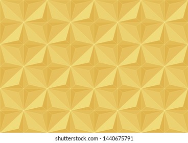 Rhomb geometric texture. Yellow isometric seamless pattern. Abstract vector background with rhombus