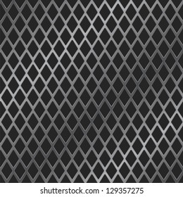 Rhomb metal grill background vector image.