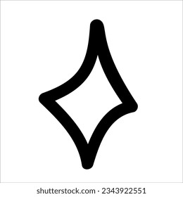 Rhomb star doodle vector illustration isolated on white background