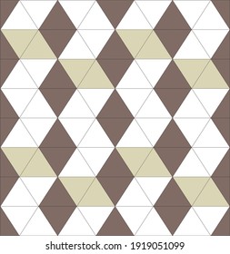 Rhomb tile texture with three color