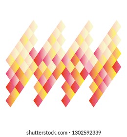 Rhombic bright pattern of iridescent details. Emotional pattern suitable for decoration paper.