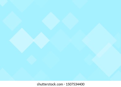 Rhombic pattern in rhombuses of different sizes and shades of blue. Simple geometric background. Vector illustration
