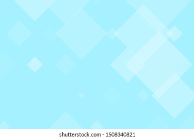 Rhombic pattern in rhombuses of different sizes and shades of blue. Simple geometric background. Vector illustration
