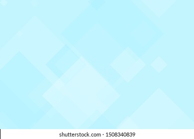 Rhombic pattern in rhombuses of different sizes and shades of blue. Simple geometric background. Vector illustration
