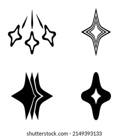 Rhombic_star3-flaches Symbol einzeln auf weißem Hintergrund