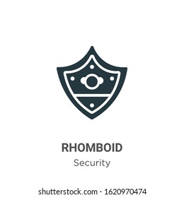 Rhomboid glyph icon vector on white background. Flat vector rhomboid icon symbol sign from modern security collection for mobile concept and web apps design.