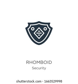 Rhomboide Icon Vektorillustration. Trendy flaches Rhomboid Symbol aus der Sicherheitssammlung einzeln auf weißem Hintergrund. Vektorillustration-Illustration kann für Web- und Mobile-Grafikdesign, Logo, eps10 verwendet werden