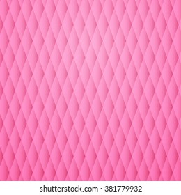 Rhombus 3D effect pink background/ Triangle Vector illustration