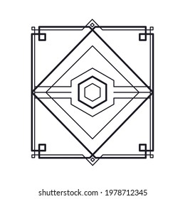 rhombus art decorative frame icon