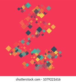 Rhombus backdrop minimal geometric cover template of isolated elements.Future geometric template rhombus backdrop. Used as print, backdrop, template, texture, background, wallpaper, banner