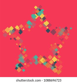 Rhombus backdrop minimal geometric cover template of isolated elements.Future geometric template rhombus backdrop. Used as print, backdrop, template, texture, background, wallpaper, banner