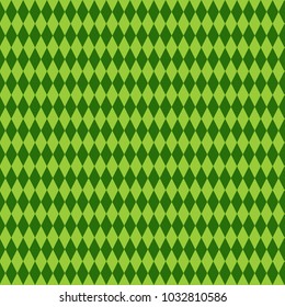 Rhombus Background Vinatge Green Geometrical Ornament Seamless Pattern For Patrick Day Vector Illustration