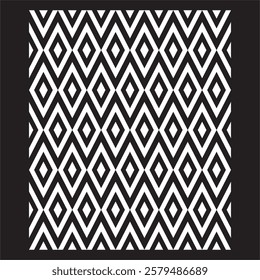 Rhombus black and white, geometric pattern 