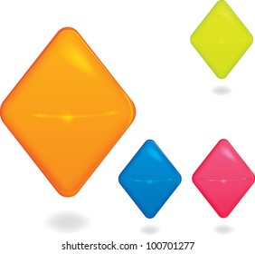 Rhombus blank award symbol, vector illustration