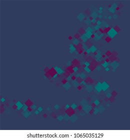 Rhombus blue minimal geometric cover template of isolated elements.Future geometric cover rhombus blue. Used as print, card, backdrop, template, texture, background, wallpaper, banner, border