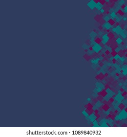 Rhombus blue minimal geometric cover template of isolated elements.Future geometric cover rhombus blue. Used as print, card, backdrop, template, texture, background, wallpaper, banner, border