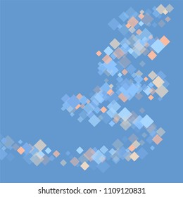 Rhombus blue minimal geometric cover template of isolated elements.Future geometric cover rhombus blue. Used as print, card, backdrop, template, texture, background, wallpaper, banner, border