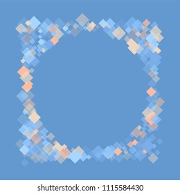 Rhombus blue minimal geometric cover template of isolated elements.Future geometric cover rhombus blue. Used as print, card, backdrop, template, texture, background, wallpaper, banner, border