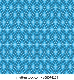 Rhombus blue seamless pattern. Fashion graphic background design. Modern stylish abstract texture. Colorful template for prints, textiles, wrapping, wallpaper, website. Vector illustration