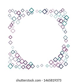 Rhombus border minimal geometric cover template of isolated elements. Future geometric template rhombus border. Used as print, card, backdrop, template, texture, background, wallpaper, banner, border