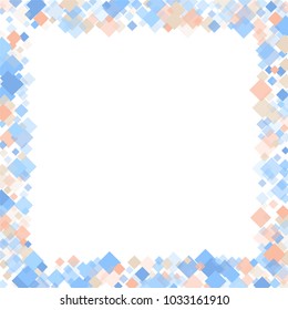 Rhombus border print minimal geometric cover template of isolated elements. Futuristic geometric cover rhombus print. Used as print, card, backdrop, template, texture, background, wallpaper, banner, border