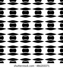 Rhombus and circle seamless pattern. Fashion graphic background design. Modern stylish abstract texture. Monochrome template for prints, textiles, wrapping, wallpaper, website. VECTOR illustration.