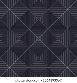 Rhombus Classic Geometric Outline Seamless Pattern Vector Abstract Background. Vintage Classical Geometrical Neat Textile Design Endless Pale Grey Wallpaper. Fine Line Art Graphical Retro Illustration
