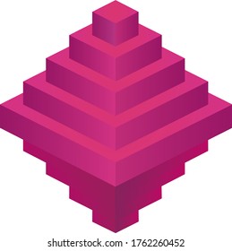 color rhombus gradiente púrpura isométrico
