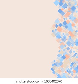 Rhombus colored minimal geometric cover template of isolated elements.Future geometric cover rhombus colored. Used as print, card, backdrop, template, texture, background, wallpaper, banner, border