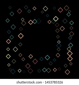 Rhombus colored minimal geometric cover template of isolated elements.Future geometric cover rhombus colored. Used as print, card, backdrop, template, texture, background, wallpaper, banner, border