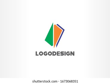 Rhombus concept logo design illustration 