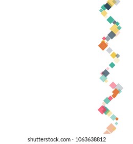 Rhombus confetti minimal geometric cover template of isolated elements.Future geometric cover rhombus confetti. Used as print, card, backdrop, template, texture, background, wallpaper, banner, border
