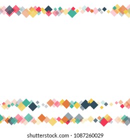 Rhombus confetti minimal geometric cover template of isolated elements.Future geometric cover rhombus confetti. Used as print, card, backdrop, template, texture, background, wallpaper, banner, border