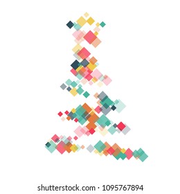 Rhombus confetti minimal geometric cover template of isolated elements.Future geometric cover rhombus confetti. Used as print, card, backdrop, template, texture, background, wallpaper, banner, border