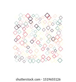 Rhombus confetti minimal geometric cover template of isolated elements.Future geometric cover rhombus confetti. Used as print, card, backdrop, template, texture, background, wallpaper, banner, border
